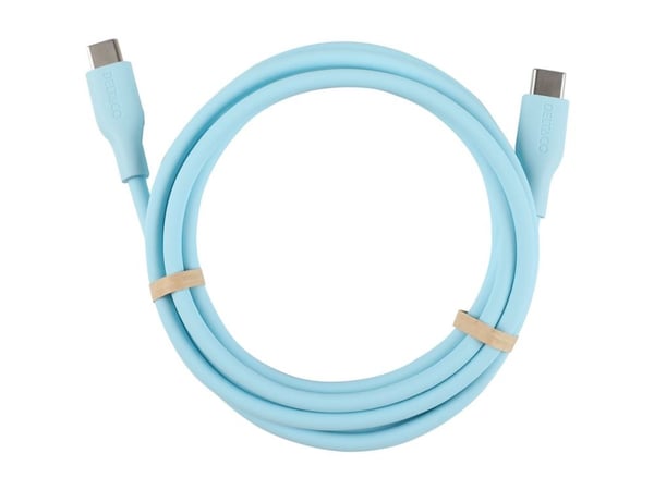 USB-C - C USB2.0 SPR-kaapeli, silikonia, 1,5m, turkoosi