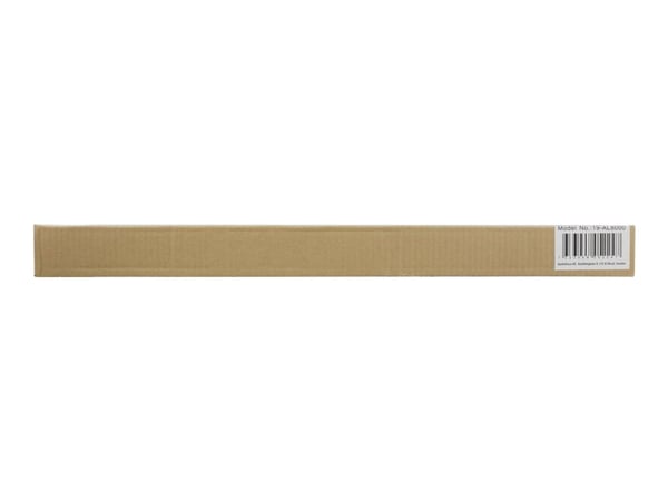 DELTACO - Tannstangsett - justerbar L-profil, 609 mm, 80-100 dyp - svart - 1U - 19"