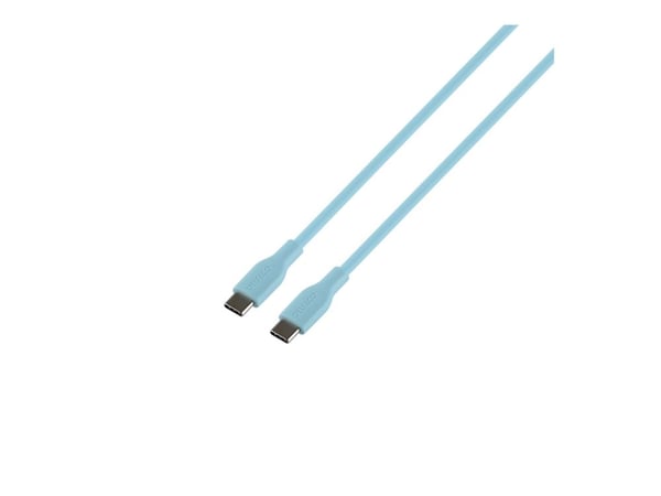 USB-C - C USB2.0 SPR-kaapeli, silikonia, 1,5m, turkoosi