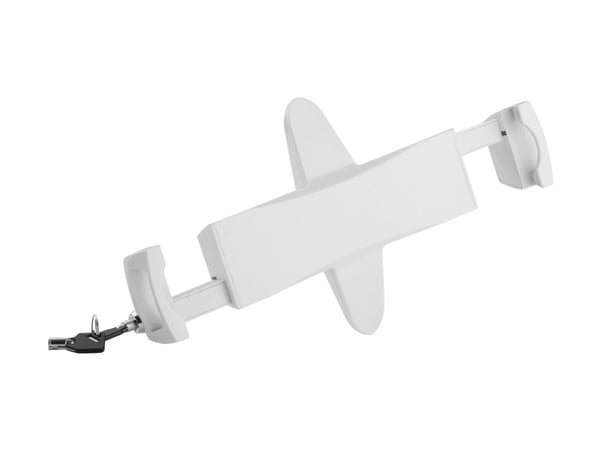 DELTACO - Monteringskomponent (adapterklemme) - for nettbrett - låsbar - hvit - skjermstørrelse: 7.9"-12.5" - VESA-monterbar