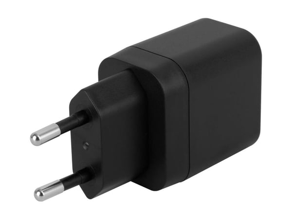 USB-C vegglader DELTACO, 1x USB-C PD, 20 W, svart / USBC-AC151 / 1903150