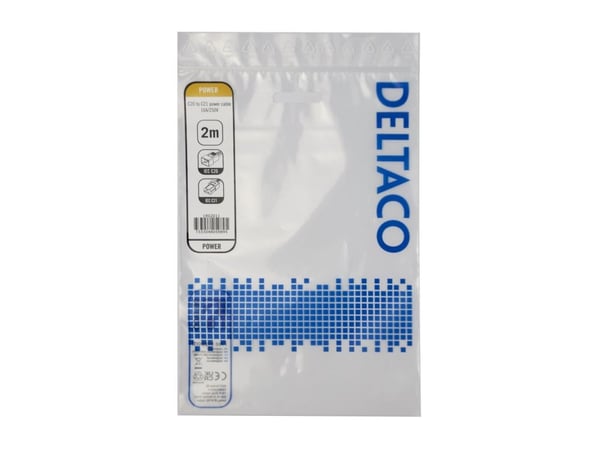 Virtajohto DELTACO IEC C20 - IEC C21 Hightemp, musta, 2m / 1902011