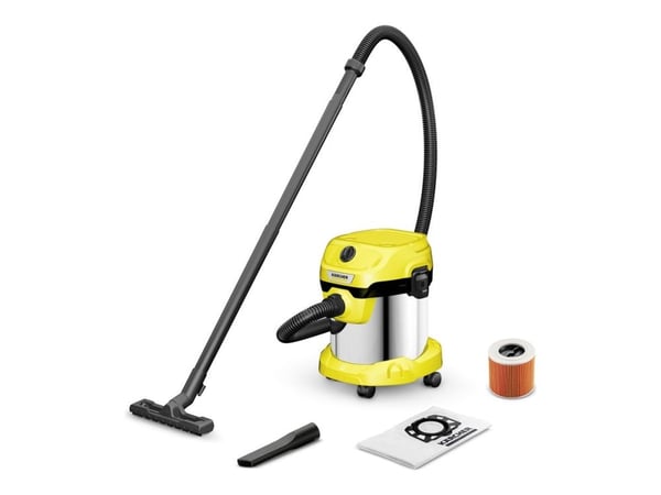 Kärcher WD 2 Plus S V-15/4/18/C, 1000 W, Tynnyri-imuri, Kuiva ja märkä, Pölypussi, 15 L, Vaahto