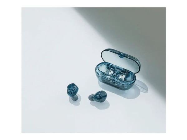 Sony WF-C710N - True wireless-hodetelefoner med mikrofon - i øret - Bluetooth - aktiv støydemping - glass blå