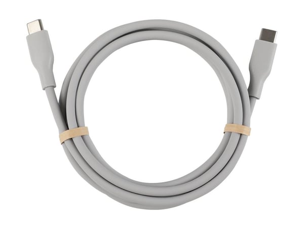 DELTACO Multimedia - USB-kabel - 24 pin USB-C (hann) til 24 pin USB-C (hann) - USB 2.0 - 3 A - 1.5 m - Hurtiglading opptil 60W - grå