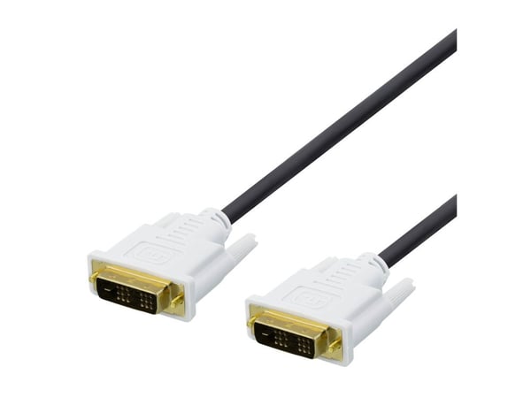 DELTACO - DVI-kabel - DVI-D (hann) til DVI-D (hann) - 1 m - 4 K 30 Hz (3840 x 2160) støtte, digital - svart