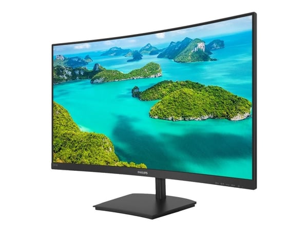 Philips E-line 241E1SCA - LED-skjerm - kurvet - 24" - 1920 x 1080 Full HD (1080p) @ 75 Hz - VA - 250 cd/m² - 3000:1 - 4 ms - HDMI, VGA - høyttalere...