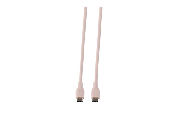 USB-C - C USB2.0 SPR-kaapeli, silikonia, 1,5m, vaaleanpunainen