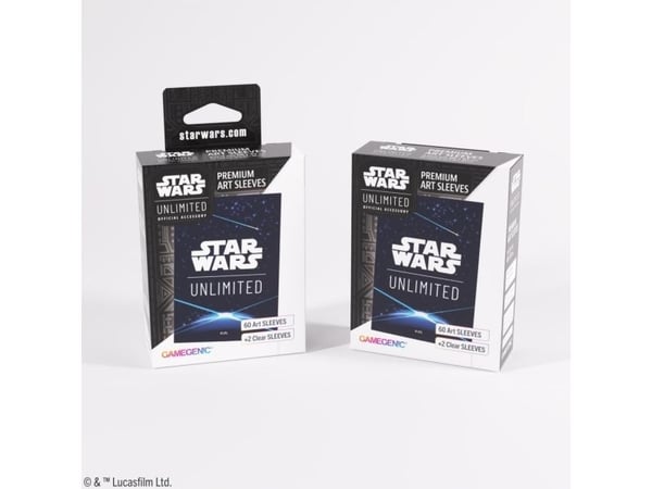 Gamegenic Star Wars Unlimited Premium Art Sleeves – kortbaksida blå