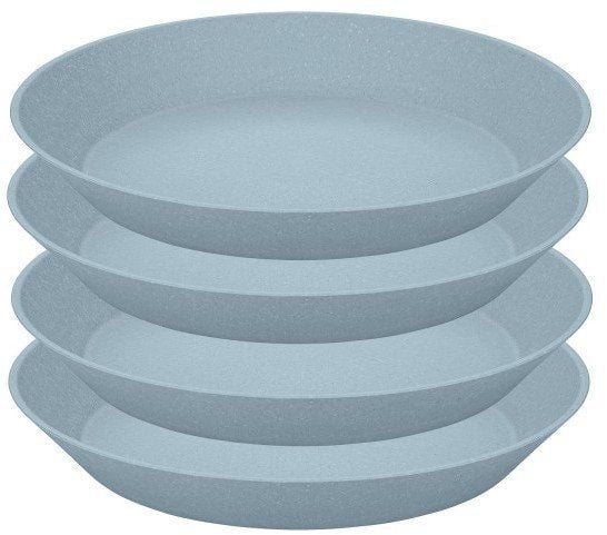 koziol Connect, Suppetallerken, Rund, Blå, 24 cm, 33 mm, 4 stykker