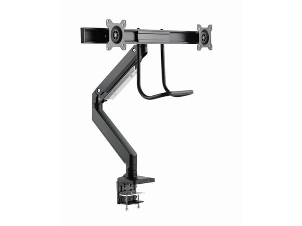 Gembird MA-DA2-04 - Monteringssett (bordmonteringsarm) - justerbar arm - for 2 LCD/plasma-paneler - stål, aluminium, plastikk - svart - skjermstørr...
