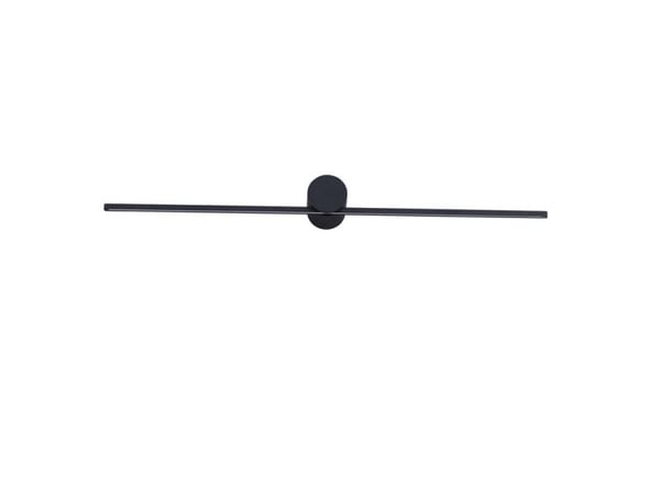 Light Prestige moderne lang vegglampe i svart over speil