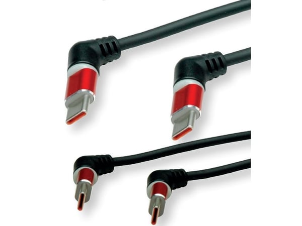 ROLINE 11.02.8350, 1,5 m, USB C, USB C, USB 2.0, 0,48 Gbit/sek, Svart, Rød