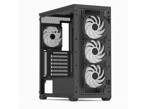 Aerocool D501A, Midi Tower, PC, Sort, ATX, Micro ATX, Mini-ITX, Akrylonitril-butadien-styren (ABS), SPCC, Tre, Spilling