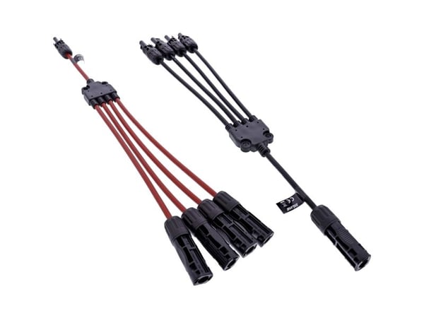 InLine 95040, Kaapelisarja, musta, punainen, 4 mm², IPX68, Standard4/MC4/PV4, urospuolinen liitin
