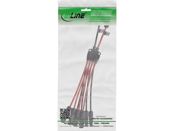 InLine 95040, Kaapelisarja, musta, punainen, 4 mm², IPX68, Standard4/MC4/PV4, urospuolinen liitin