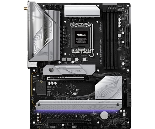 ASRock B860 LIVEMIXER WIFI - Hovedkort - ATX - LGA1851-sokkel - B860 Chipset - USB4, USB-C 3.2 Gen2, USB 3.2 Gen 2, USB 3.2 Gen 1 - 2.5 Gigabit LAN...