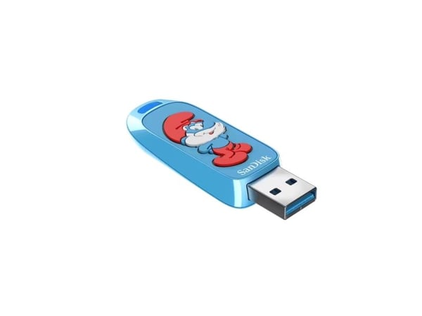 SanDisk Smurfs - Papa Smurf Edition USB-flashstasjon - 128 GB - USB 3.2 Gen 1
