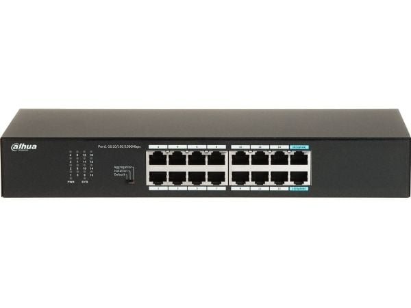 Dahua Technology S3016-16GT, Hallitsematon, L2, Gigabit Ethernet (10/100/1000), Telineasennus, Työpöytä-/seinäkiinnitys