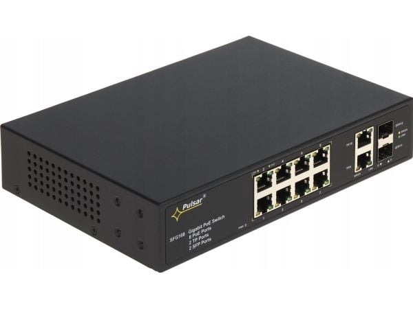 SFG108 12-ports PoE industrisvitsj