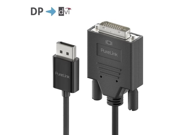 PureLink IS2011-020, 2 m, DisplayPort, DVI-D, Hankjønn, Hankjønn, Rett