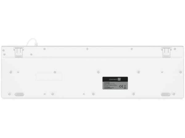 Connect IT CKB-5052-CS, Full størrelse (100 og), Koblet med ledninger (ikke trådløs), USB, Membrannøkkelbryter, Hvit