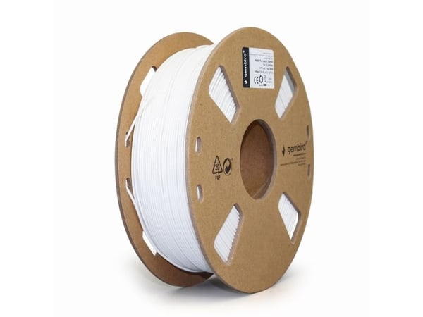 Gembird - Matt hvit - 1 kg - 340 m - fargeboks - PLA-filament (3D)