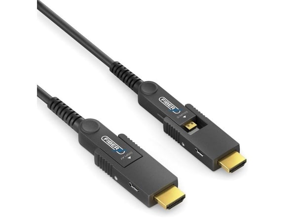 FiberX-serien - Micro HDMI/HDMI 4K fiberoptisk forlengelse - 40m