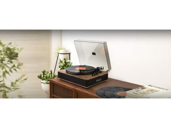 Muse MT-107 BTO, Automatisk, Sort, Grå, Tre, 33,45 RPM, Rotasjon, 2,5 mm, 10 W