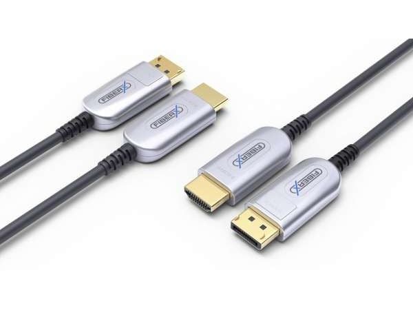 FiberX-serien - DisplayPort 2.0 8K fiberoptisk forlengerkabel - 10m