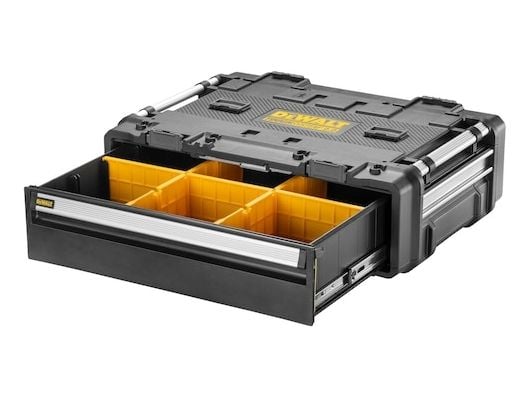 DeWALT DWST08510-1, Työkalulaatikko, Alumiini, Muovi, musta, Ruostumaton teräs, Keltainen, 47 L, 25 kg, 645 mm