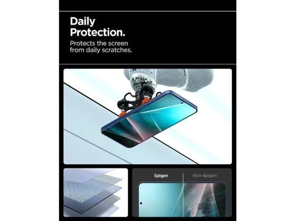 Spigen EliteShield EZ Fit, Samsung, Galaxy S25, Reptålig, Transparent, 1 styck