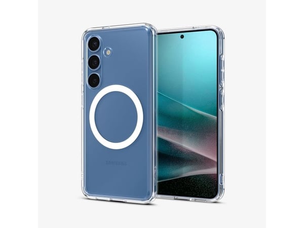Spigen Ultra Hybrid (MagFit), deksel, Samsung, Galaxy S25, 15,8 cm (6,2"), gjennomsiktig, Hvid