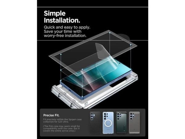 Spigen EliteShield EZ Fit, Samsung, Galaxy S25 Ultra, Reptålig, Transparent, 1 styck