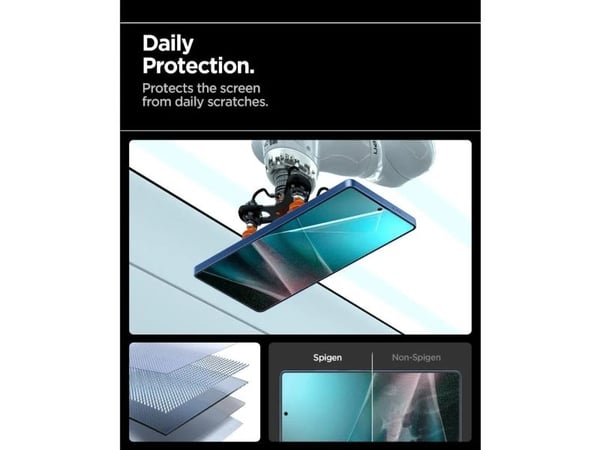 Spigen EliteShield EZ Fit, Samsung, Galaxy S25 Ultra, Reptålig, Transparent, 1 styck