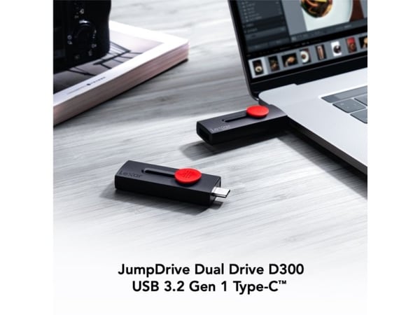 Lexar JumpDrive D300 - USB-flashstasjon - 32 GB - USB 3.2 Gen 1 / USB-C