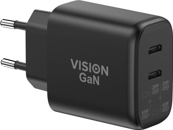 Vision TC-PUSBCEU/65, Sisätila, AC, 20 V, musta