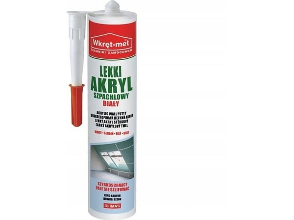 Quantec akryl tettemasse i patron 310 ml, hvit, skrue-metall klimaklasse