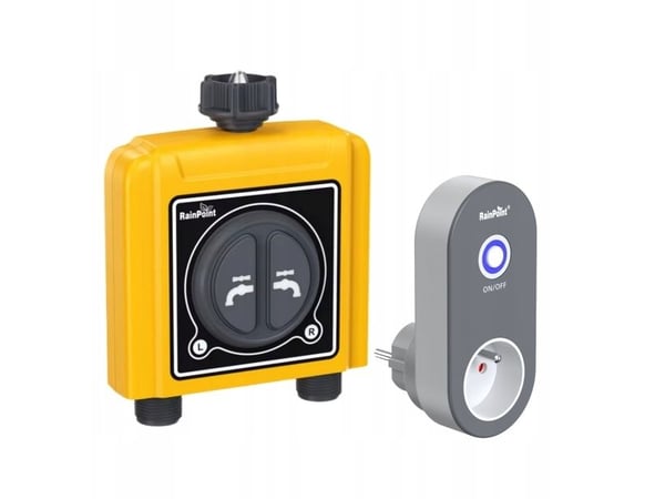 INTELLIGENT DOBBELVENTIL FOR VANNINGSSYSTEM MED WIFI GATEWAY TWG004WRF+TTV203WRF Tuya Smart RainPoint