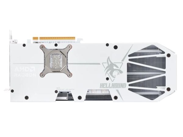 PowerColor Radeon RX 9070 XT OC Hellhound Spectral White - 16 GB GDDR6, 1x HDMI, 3x DP