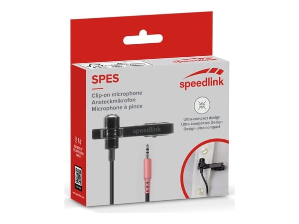 SPEEDLINK SPES - Mikrofon - 3,5 mm-jakk - svart