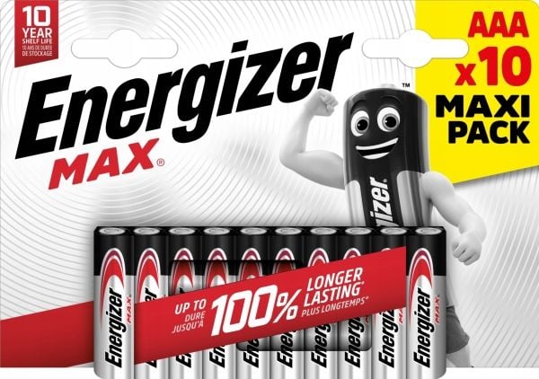 Energizer AAA batteri Max Alkali Mangan 1,5 V 10 stk