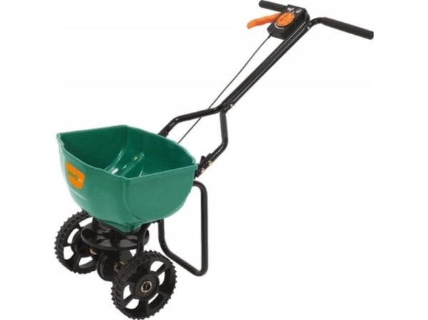 FLO handrullande frö-/gödselspridare 15 kg FLO handrullande frö-/gödselspridare 15 kg