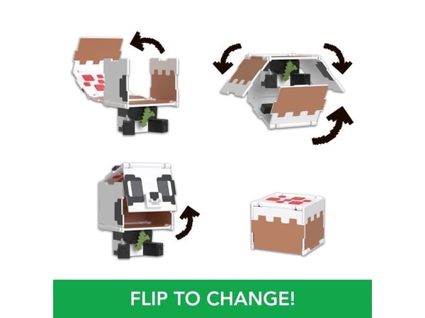 Minecraft FLIPPIN'' FIGS Panda + Cake, 6 år, Flerfarget, Plast