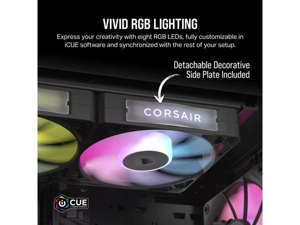 Corsair iCUE LINK RX140 RGB, Vifte, 14 cm, 300 RPM, 1700 RPM, Sort