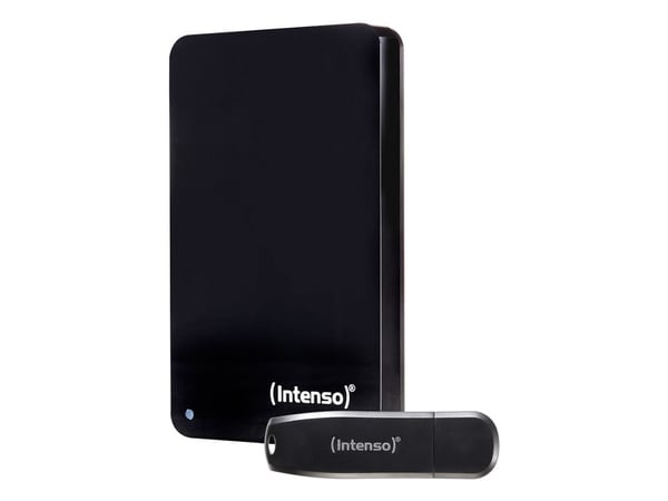 Intenso Bonuspack - Harddisk - 2 TB - ekstern (bærbar) - 2.5" - USB 3.2 Gen 1 - 5400 rpm - buffer: 8 MB - svart - med 64 GB USB flash drive