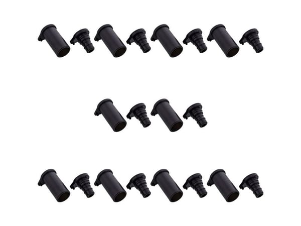 InLine 94030, endestykke, svart, 18 mm, 30 mm, 3 g, 85 mm