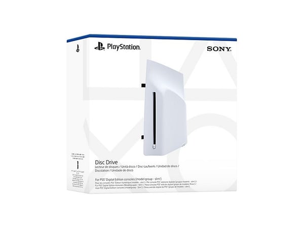 Sony Disc Drive, Disc drive, PlayStation 5 Slim, PlayStation 5 Slim, Hvit, Sony, PS5® Digital Edition