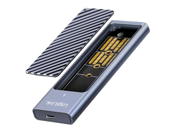 LogiLink UA0435, SSD-kabinett, M.2, M.2, SATA, 20 Gbit/sek, Hot-swap, Grå