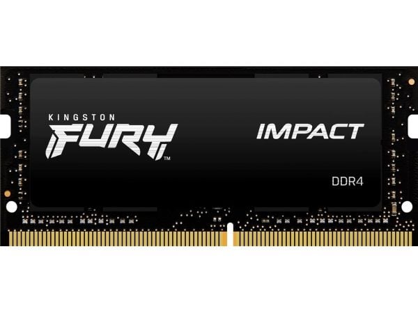 Kingston Technology FURY 8 Gt 3200 MT/s DDR4 CL20 SODIMM Impact, 8 GB, 1 x 8 GB, DDR4, 260-pin SO-DIMM, Musta